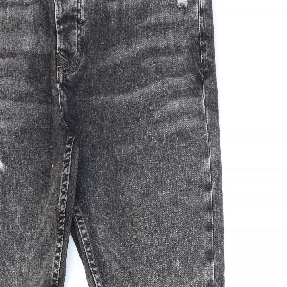 Topman Mens Grey  Denim Skinny Jeans Size 34 in L32 in