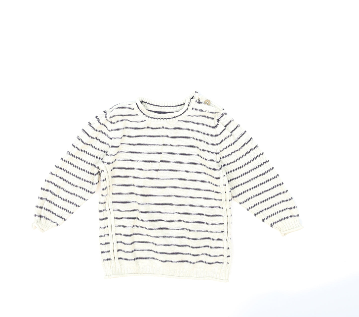 NEXT Baby White Striped  Pullover Jumper Size 12-18 Months