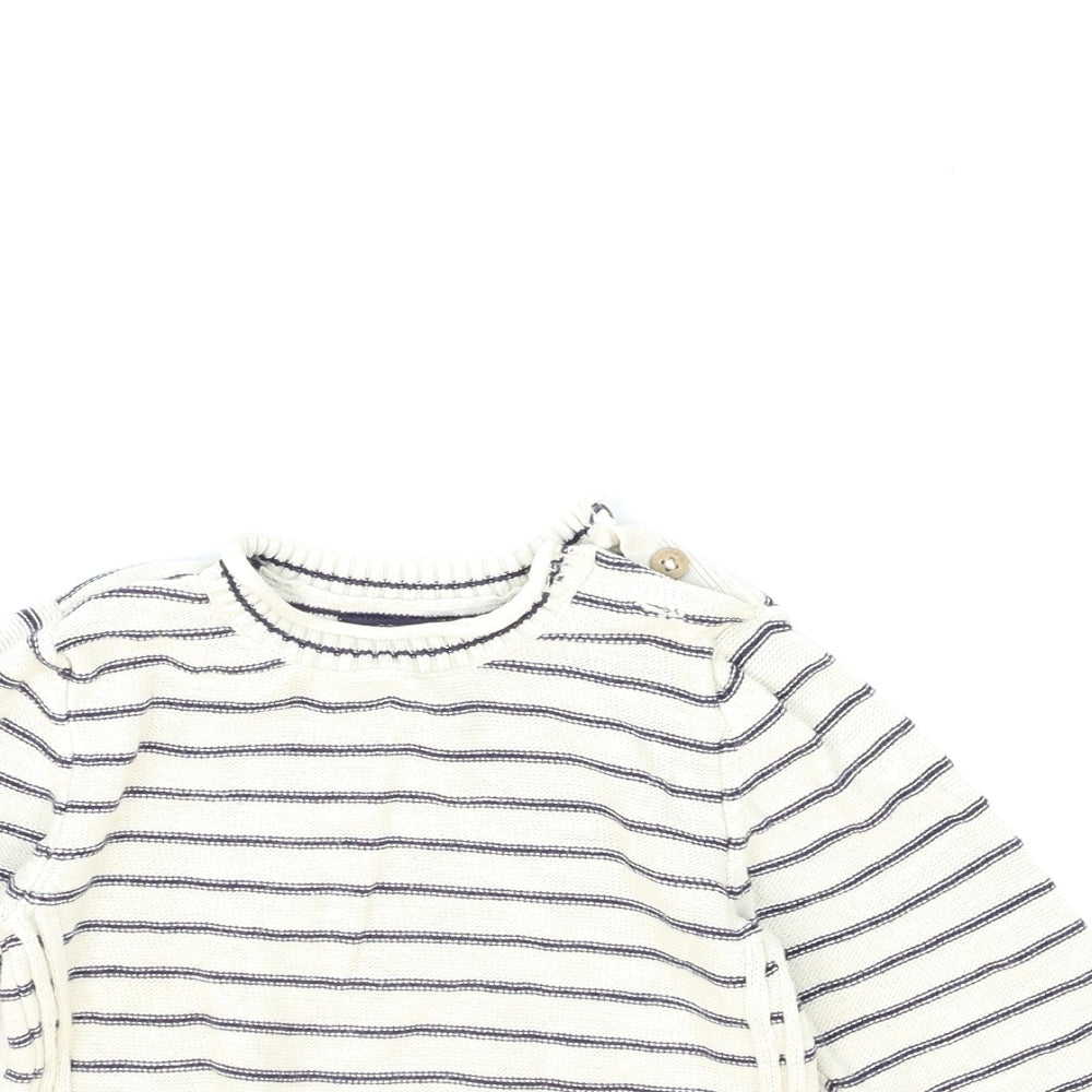 NEXT Baby White Striped  Pullover Jumper Size 12-18 Months