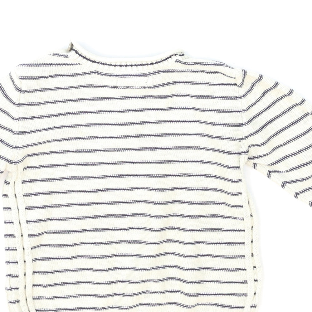 NEXT Baby White Striped  Pullover Jumper Size 12-18 Months