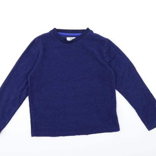 F&F Boys Blue  Fleece Pullover Sweatshirt Size 7-8 Years