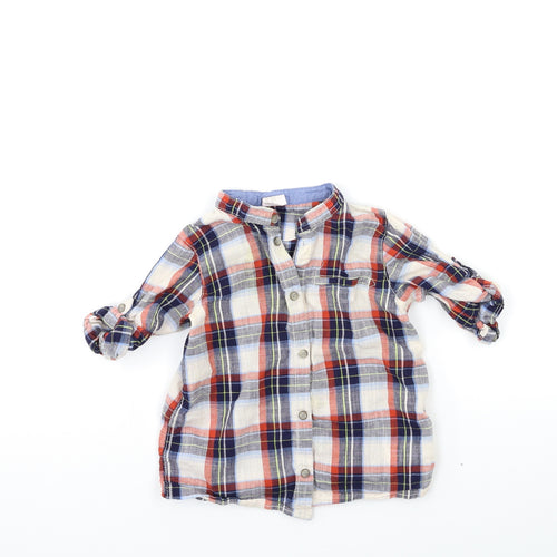H&M Baby Beige Check  Basic Button-Up Size 24 Months
