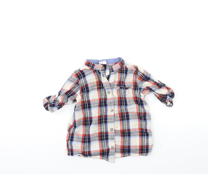 H&M Baby Beige Check  Basic Button-Up Size 24 Months