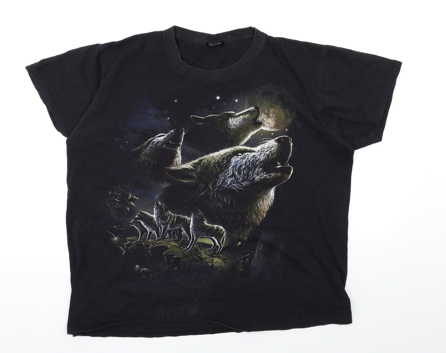 Roman Boys Black   Basic T-Shirt Size XL