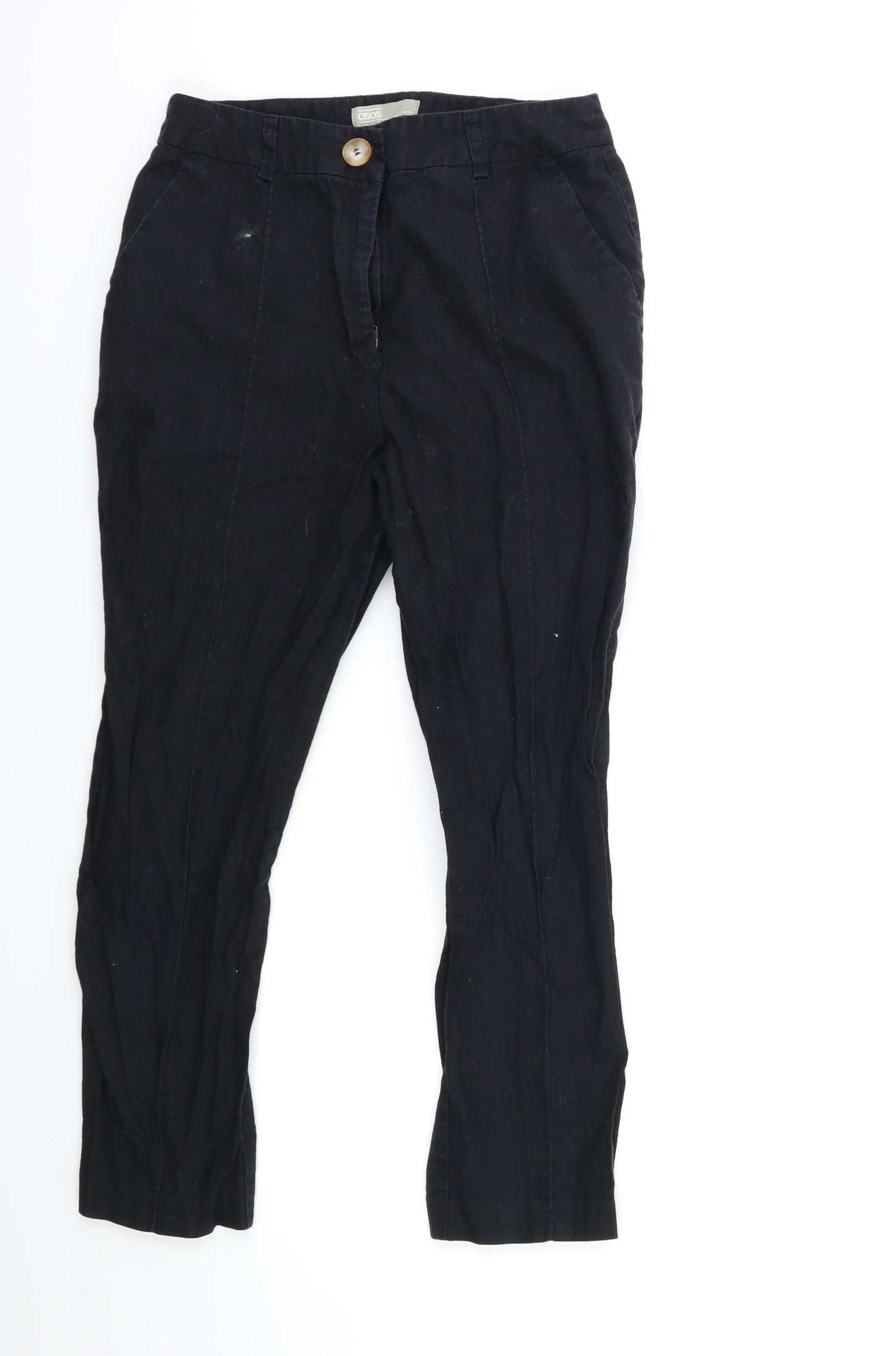 ASOS Womens Black   Cropped Trousers Size 10 L22 in