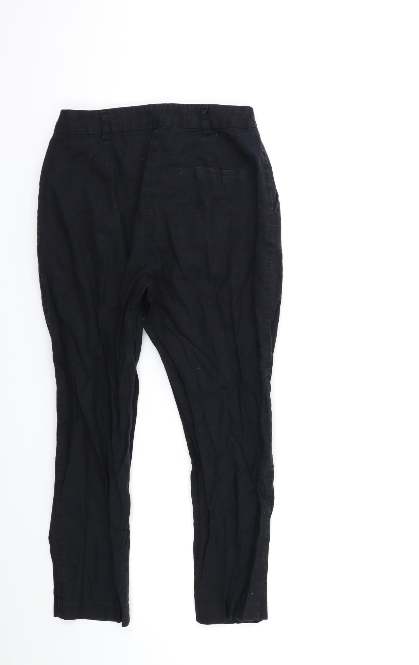 ASOS Womens Black   Cropped Trousers Size 10 L22 in