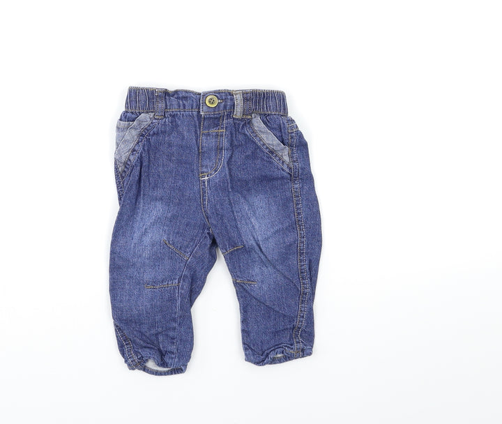 George Baby Blue  Denim Snow Pants Jeans Size 3-6 Months
