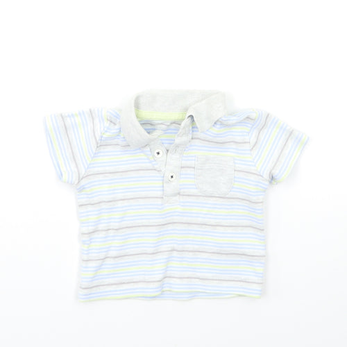 George Baby Blue Striped  Basic T-Shirt Size 3-6 Months