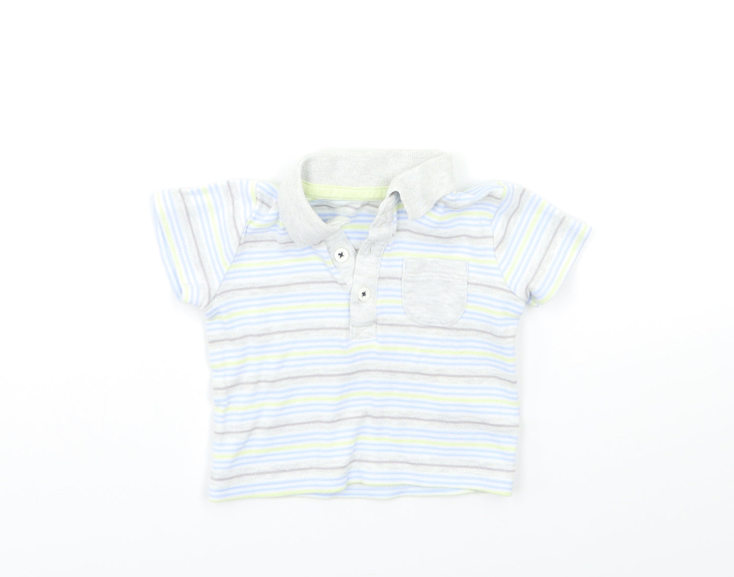 George Baby Blue Striped  Basic T-Shirt Size 3-6 Months
