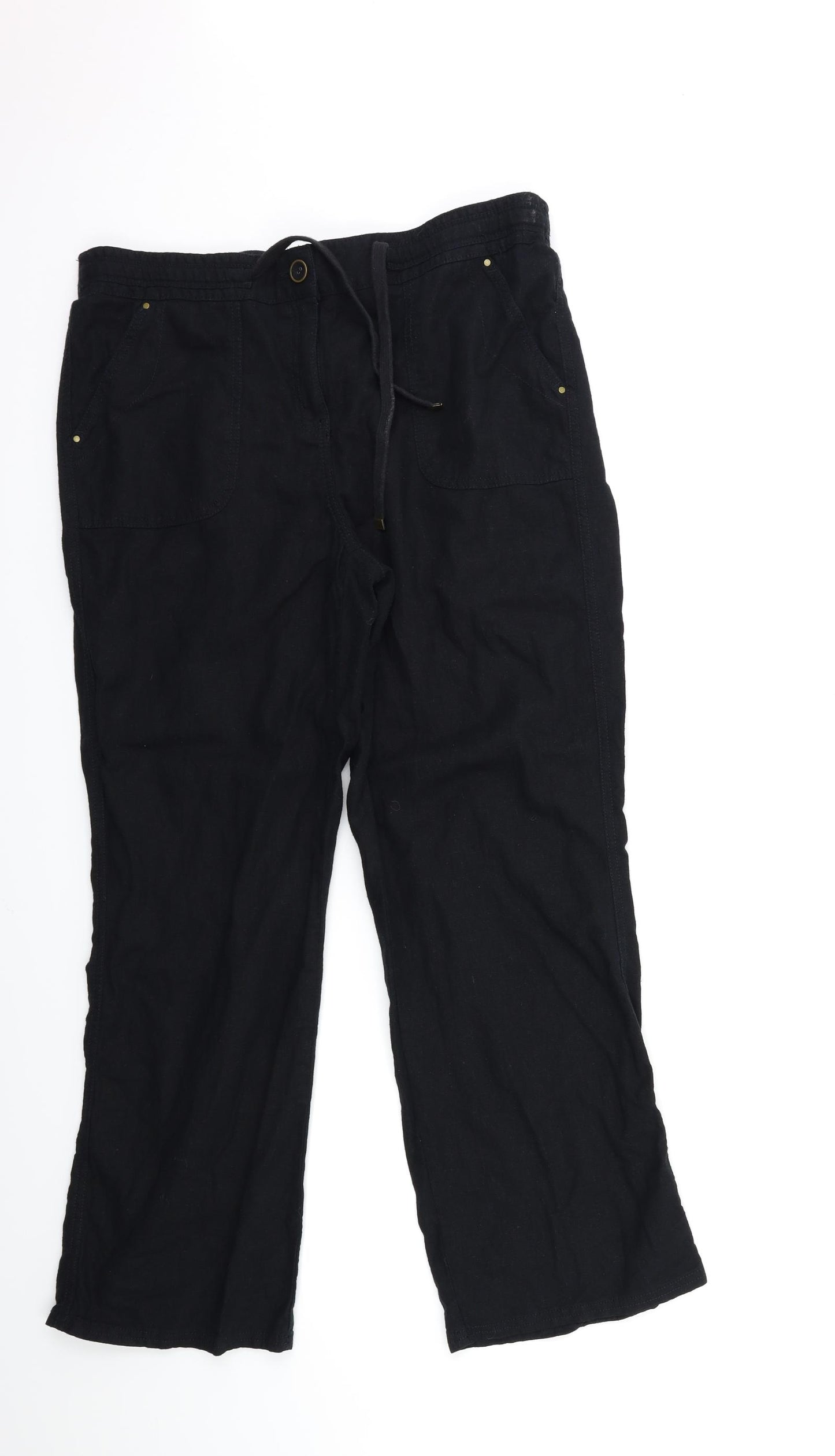 George Womens Black   Trousers  Size 14 L28 in