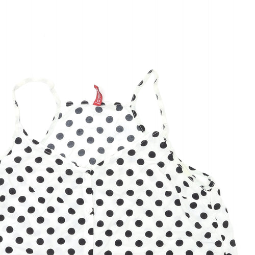H&M Womens White Polka Dot  Basic Tank Size 12
