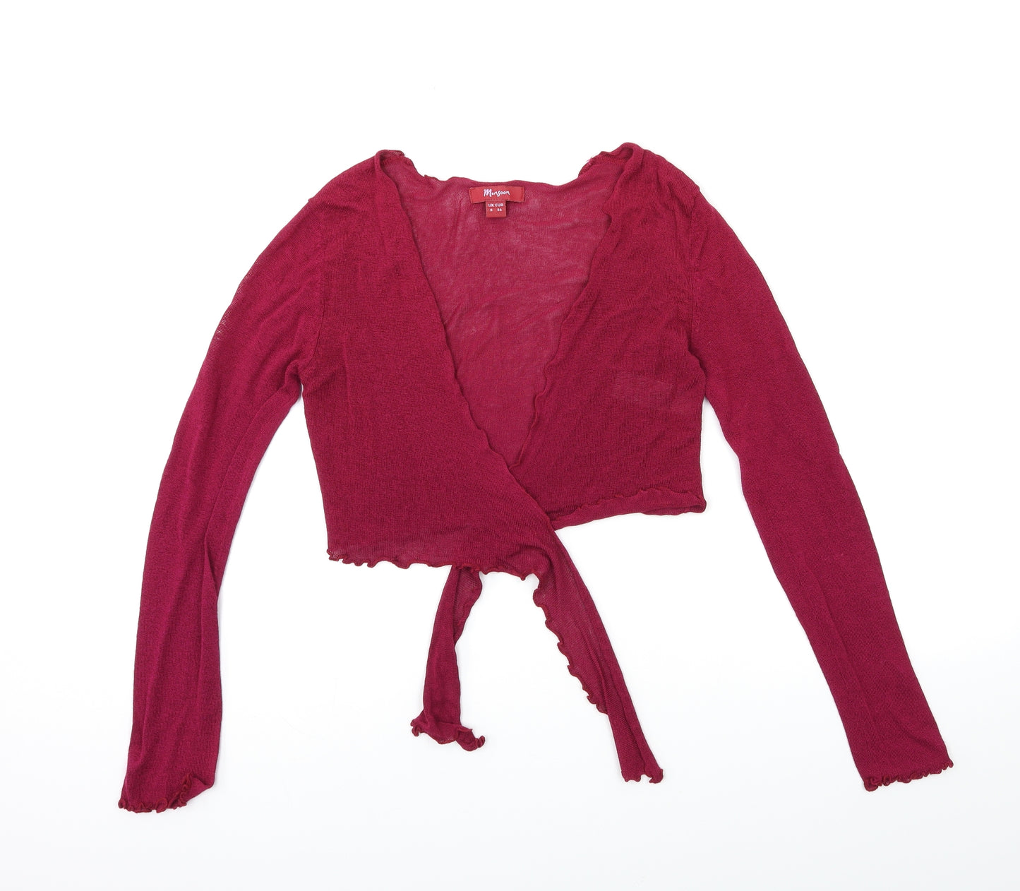 Monsoon Womens Pink  Knit Cardigan Jumper Size 8