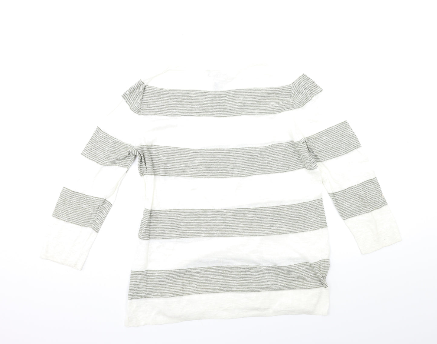 Gap Womens White Striped Knit Pullover Jumper Size M
