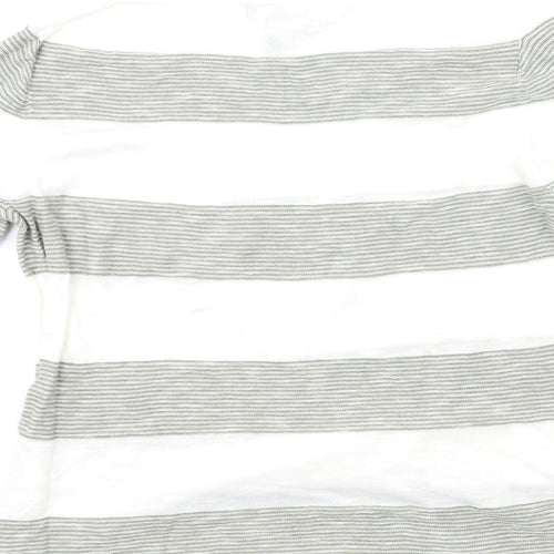 Gap Womens White Striped Knit Pullover Jumper Size M