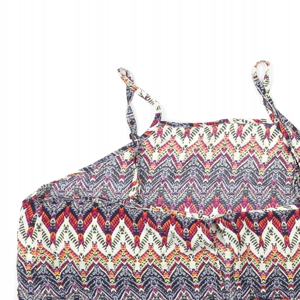 Hearts & Bows Womens Pink Geometric  Camisole Blouse Size 10