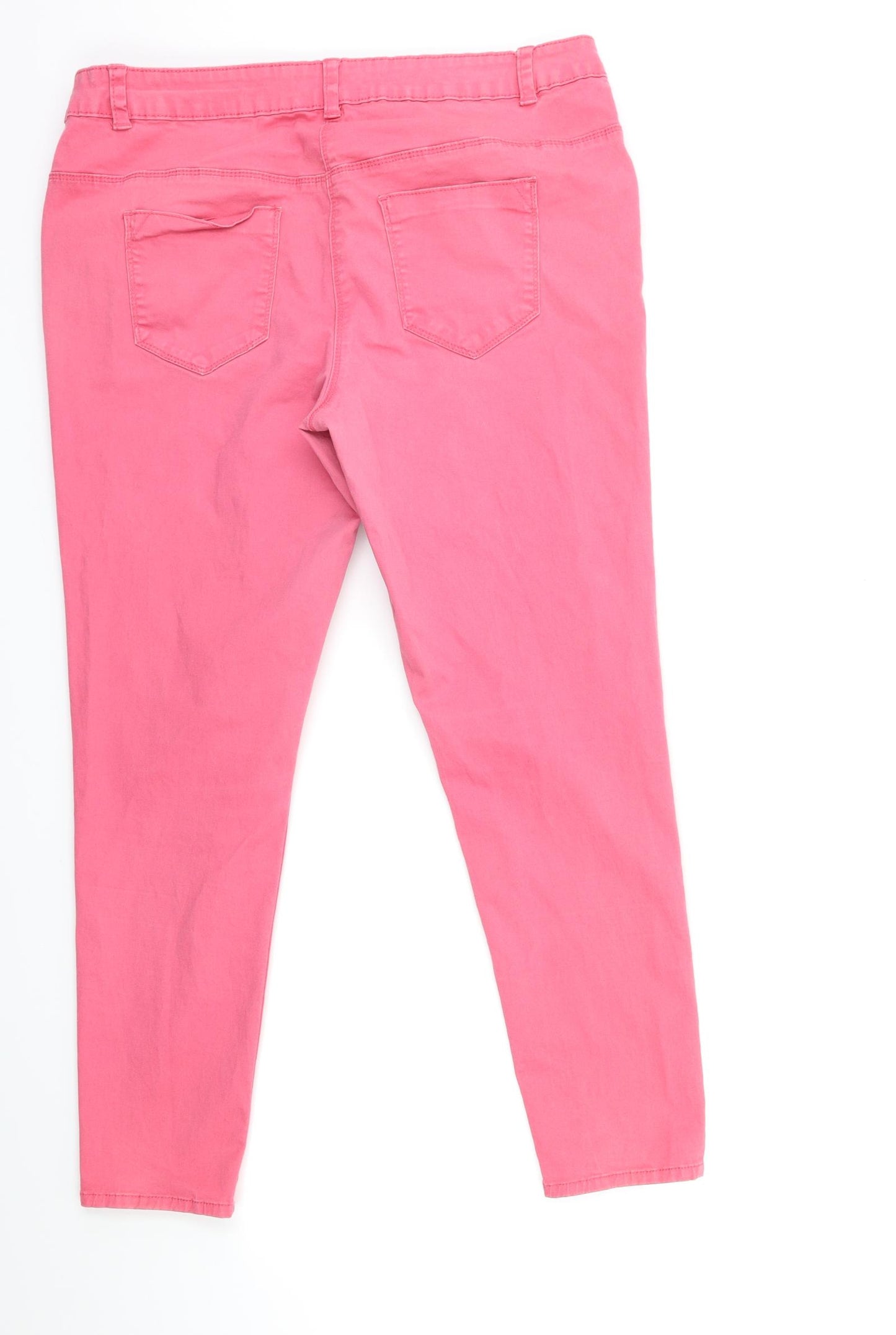 George Womens Pink  Denim Skinny Jeans Size 16 L26 in