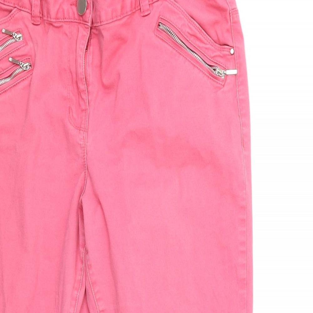 George Womens Pink  Denim Skinny Jeans Size 16 L26 in