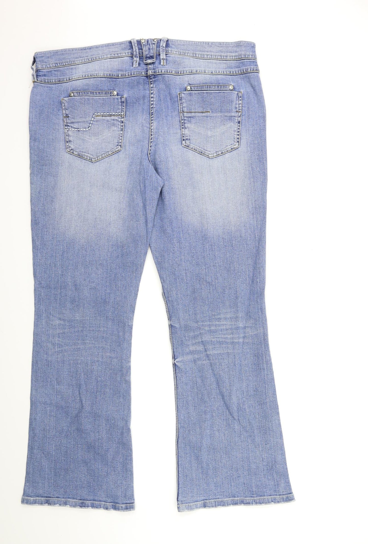 NEXT Womens Blue  Denim Flared Jeans Size 18 L30 in