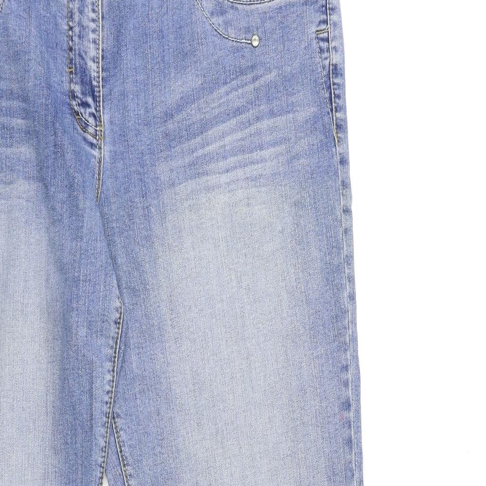 NEXT Womens Blue  Denim Flared Jeans Size 18 L30 in