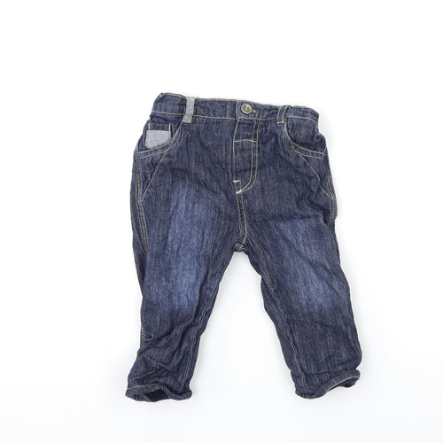 George Baby Blue  Denim Cargo Jeans Size 6-9 Months