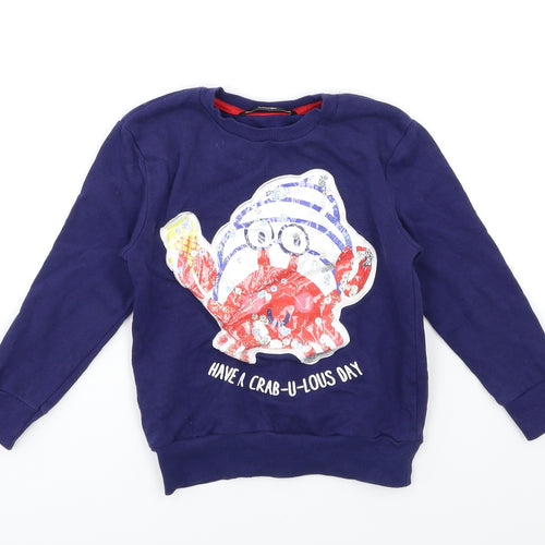 George Boys Blue   Pullover Sweatshirt Size 3 Years