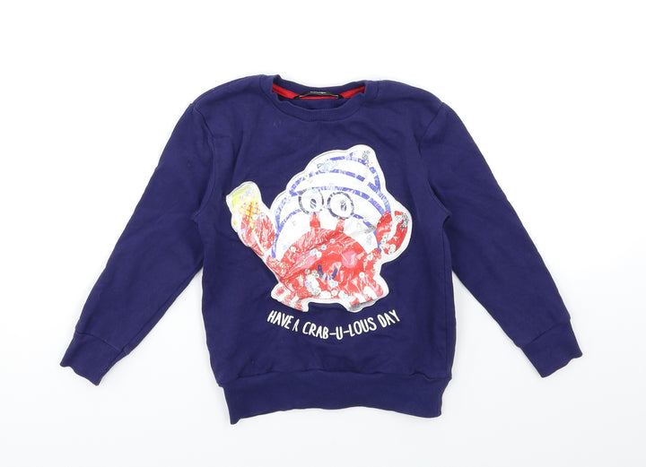 George Boys Blue   Pullover Sweatshirt Size 3 Years