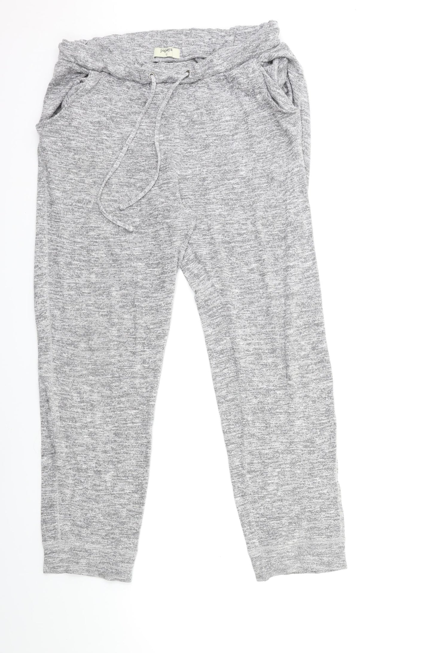 Papaya Womens Grey   Sweatpants Trousers Size 12 L26 in