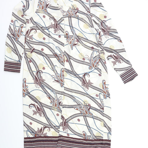 H&M Womens White Floral  Shift  Size 12