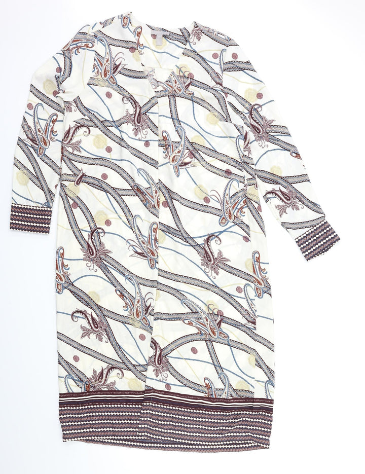 H&M Womens White Floral  Shift  Size 12