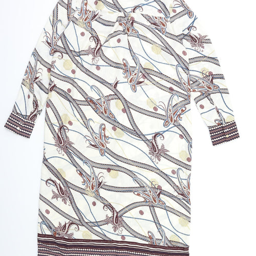 H&M Womens White Floral  Shift  Size 12
