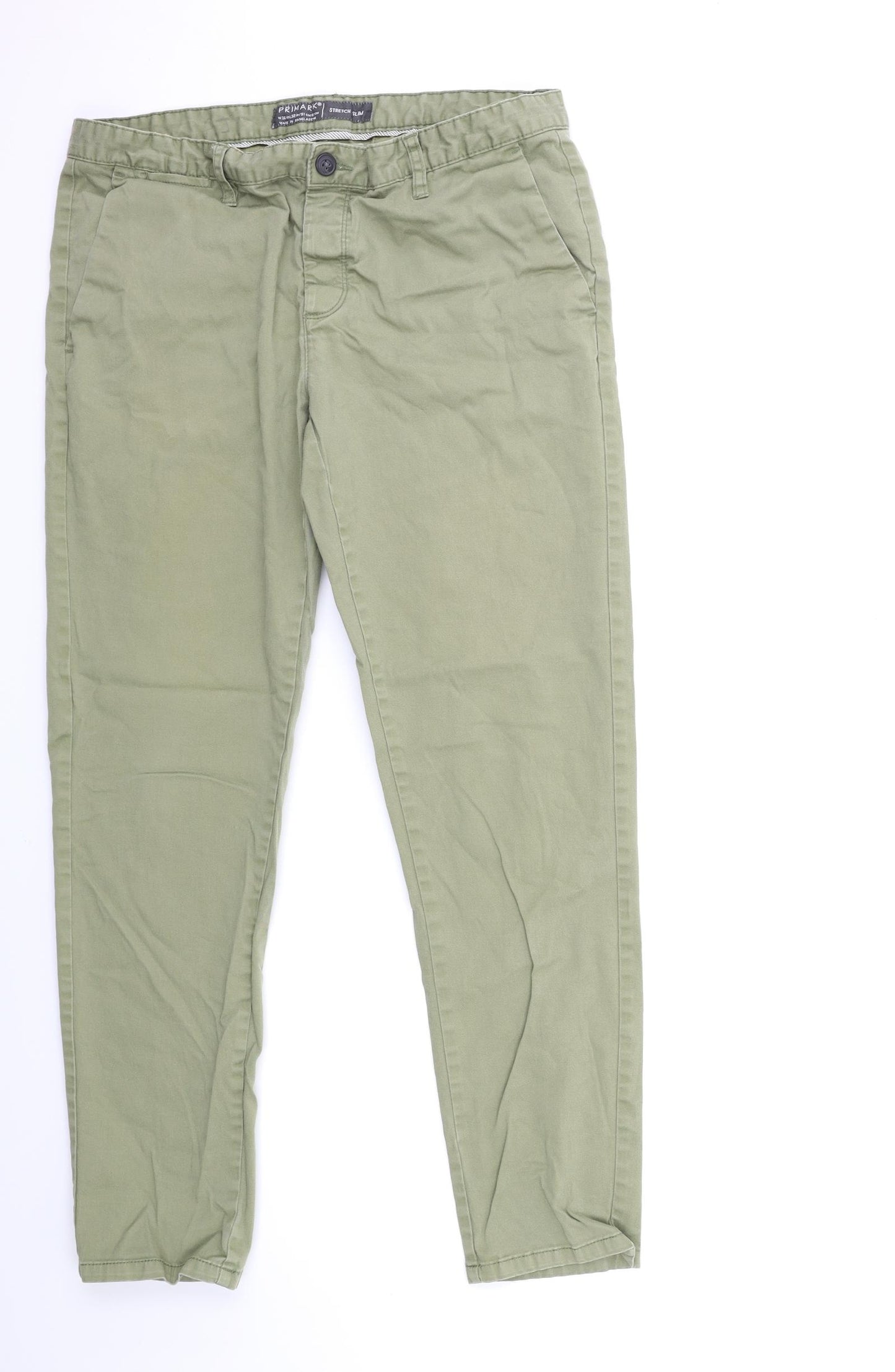 Primark Mens Green   Chino Trousers Size 36 in L32 in