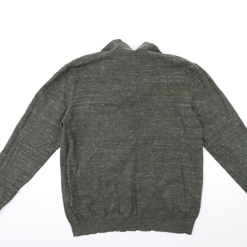 Easy Mens Green  Knit Pullover Jumper Size L