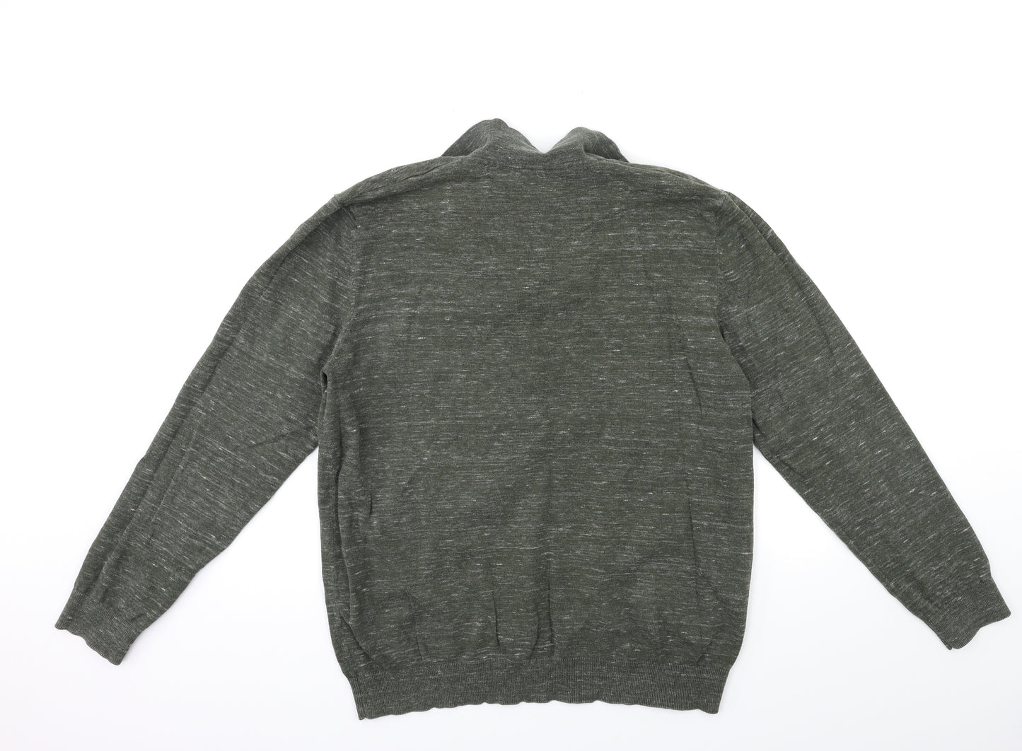Easy Mens Green  Knit Pullover Jumper Size L