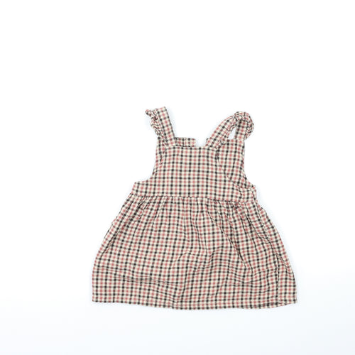 FRED&FLO Baby Brown Check  Fit & Flare  Size 12 Months