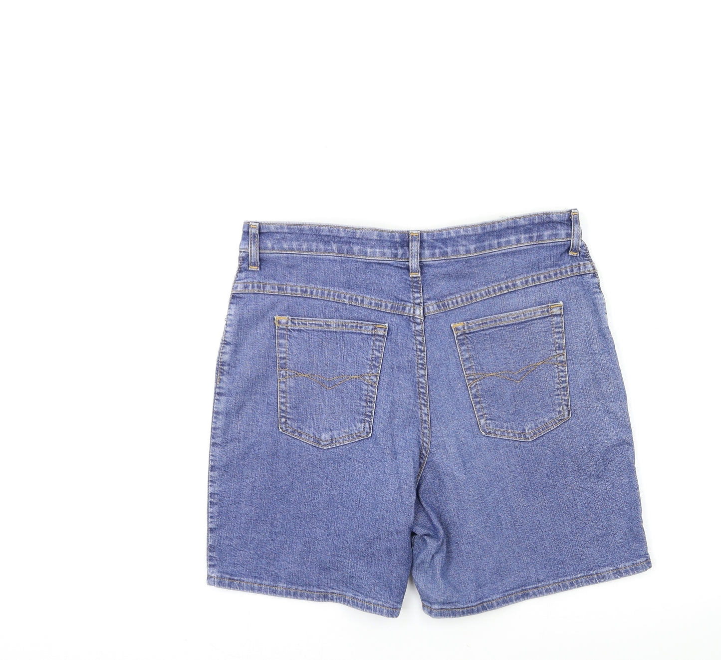 Marks and Spencer Womens Blue  Denim Cut-Off Shorts Size 14