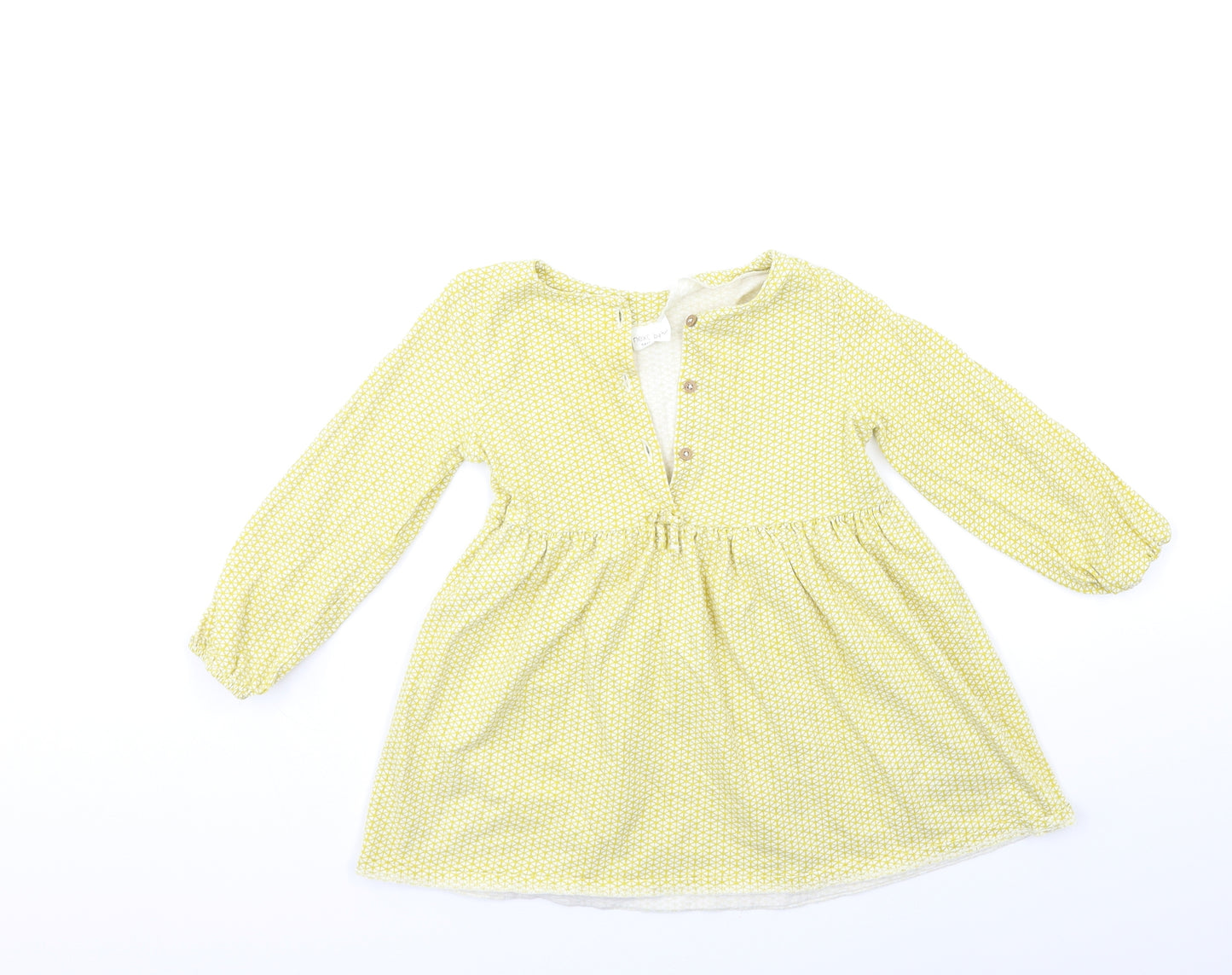 NEXT Baby Yellow Geometric  Basic T-Shirt Size 12-18 Months