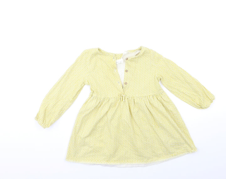 NEXT Baby Yellow Geometric  Basic T-Shirt Size 12-18 Months