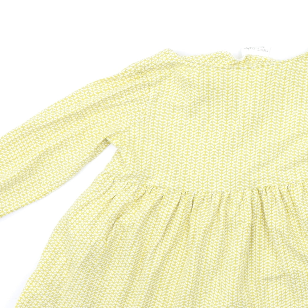 NEXT Baby Yellow Geometric  Basic T-Shirt Size 12-18 Months