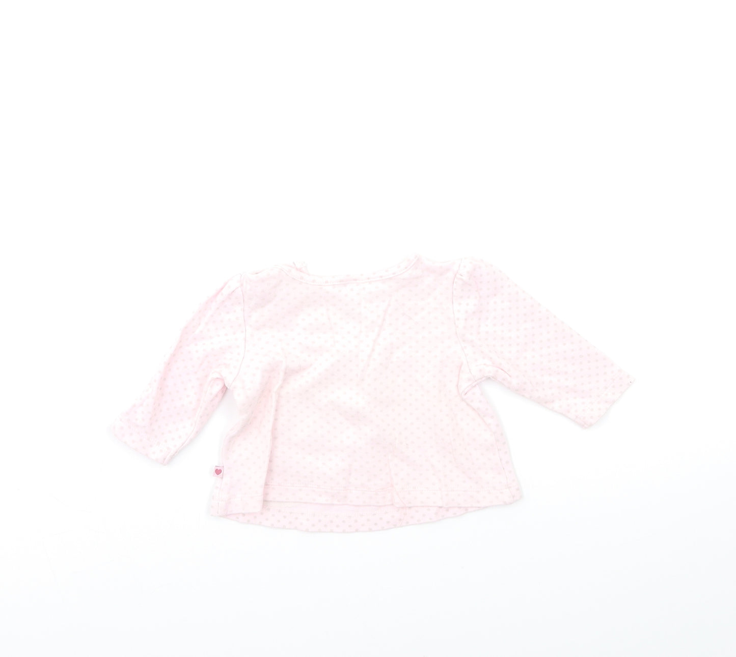 Mini Club Baby Pink Polka Dot  Basic T-Shirt Size 0-3 Months
