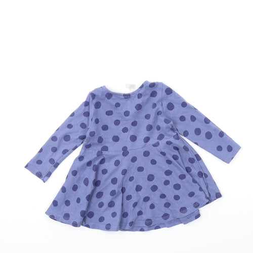 H&M Baby Blue Polka Dot  T-Shirt Dress  Size 6-9 Months