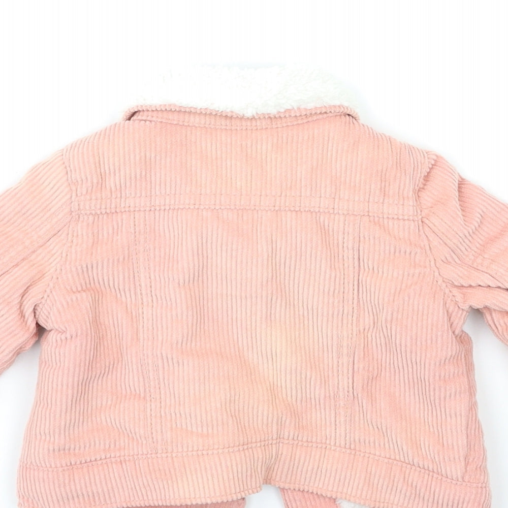 Primark Baby Pink  Corduroy Jacket Coat Size 3-6 Months