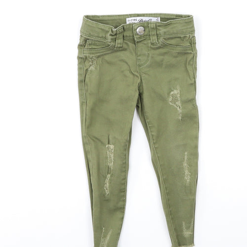 Denim & Co. Baby Green  Denim Snow Pants Jeans Size 12-18 Months