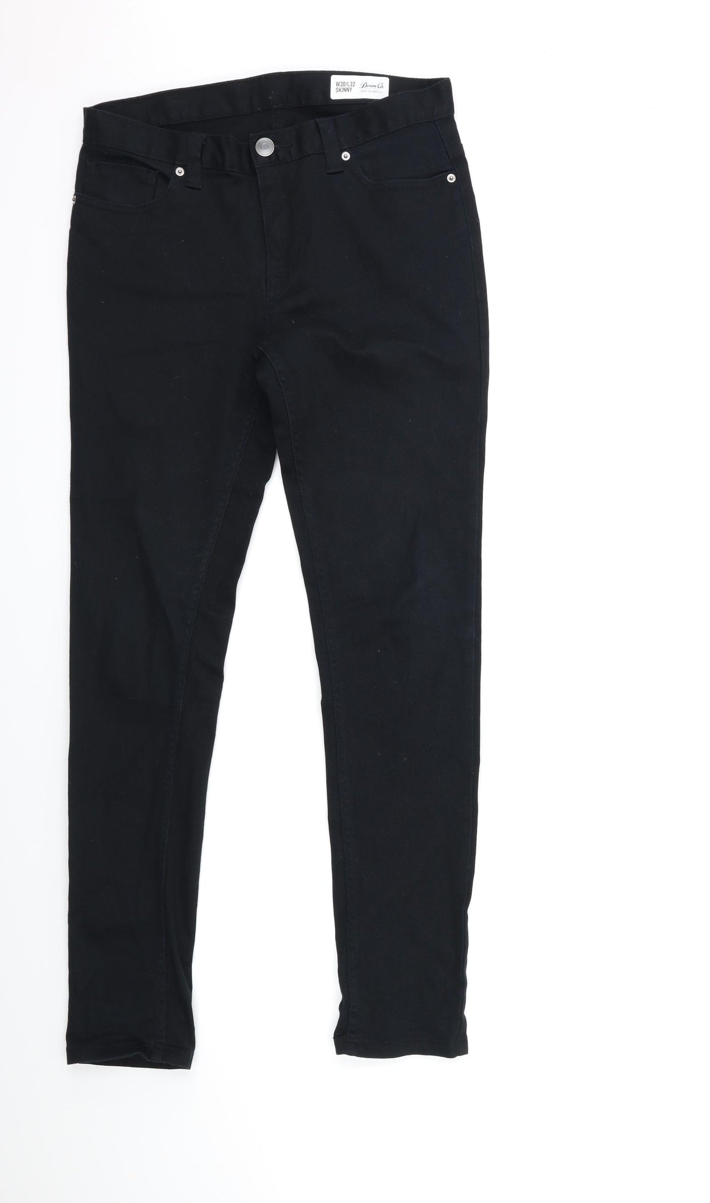 Denim & Co. Mens Black  Denim Straight Jeans Size 30 in L32 in