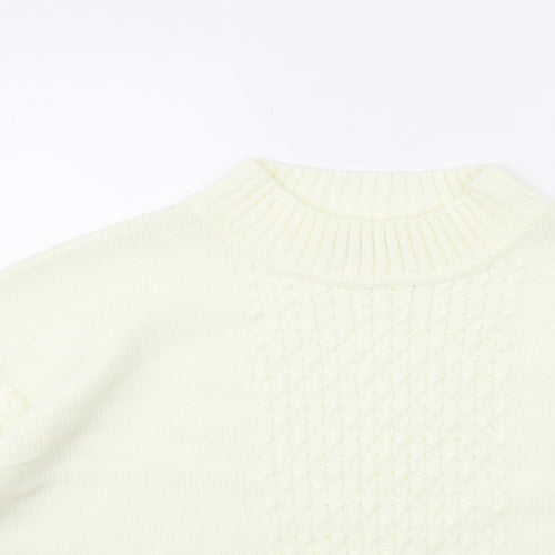 Preworn Womens White  Knit Pullover Jumper Size M