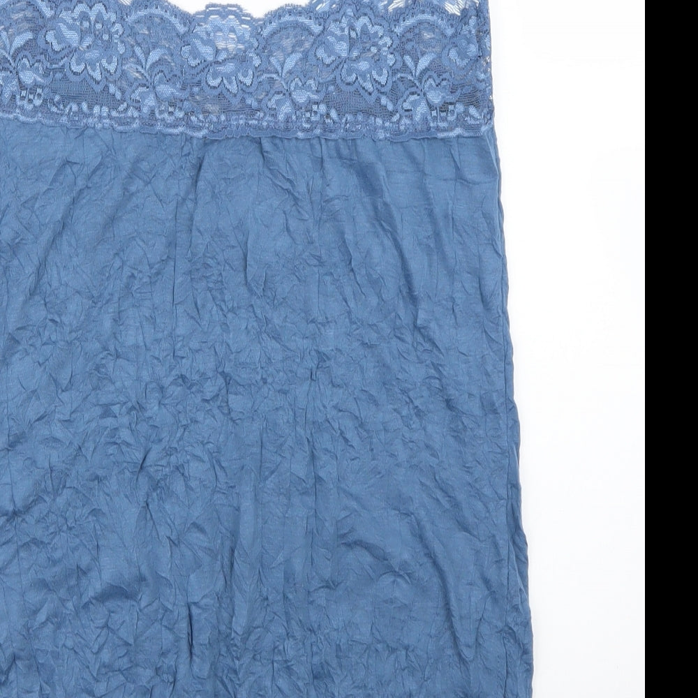 Primark Womens Blue   Capri Pyjama Top Size 12