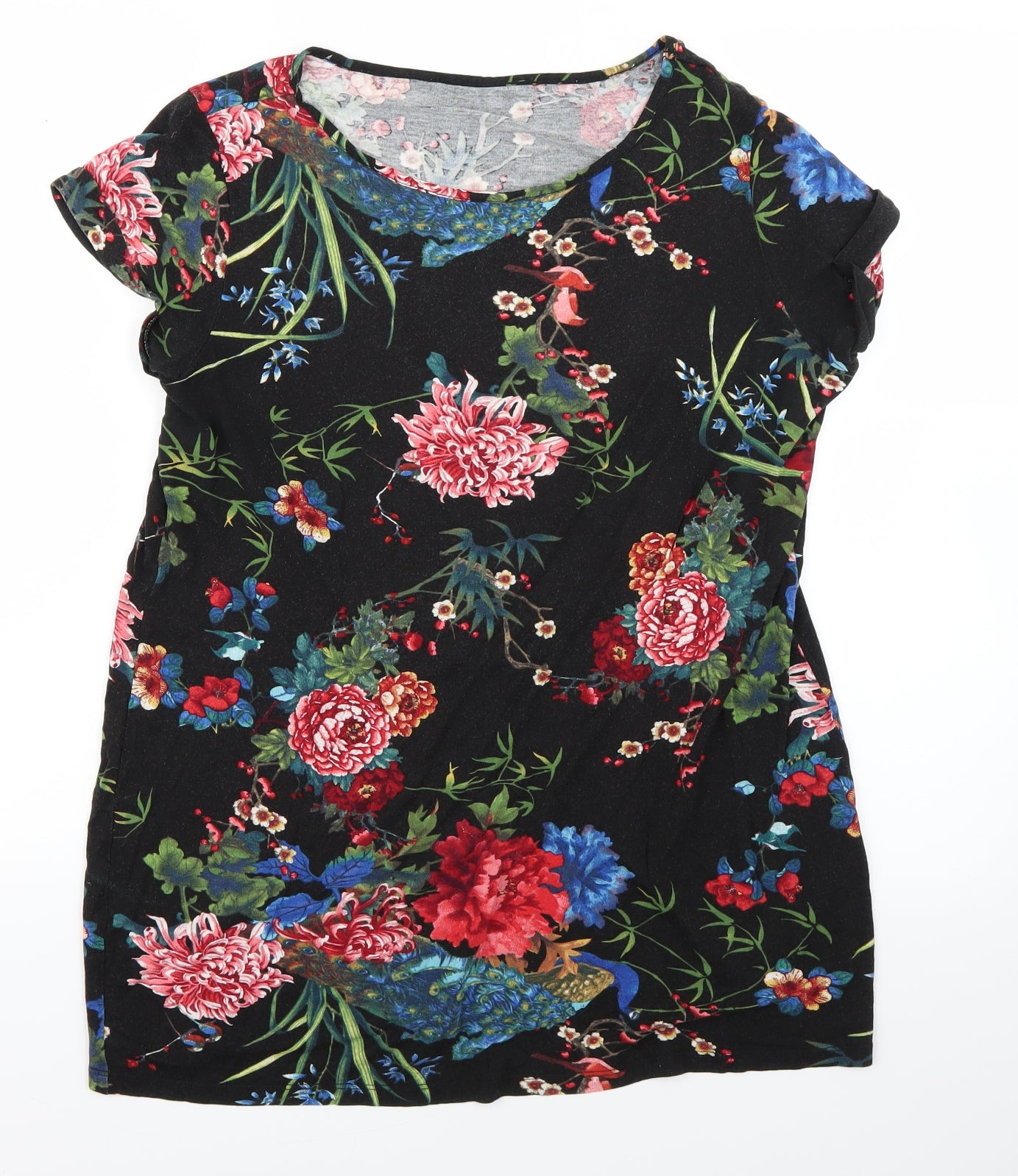 George Womens Multicoloured Floral  Basic T-Shirt Size 14