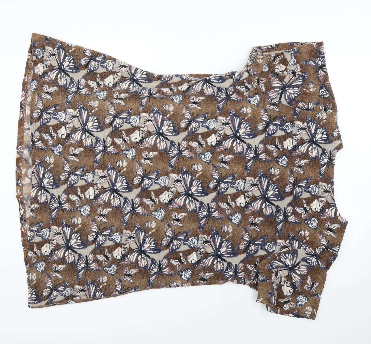 Yours Womens Brown Animal Print  A-Line  Size 18  - Butterflies