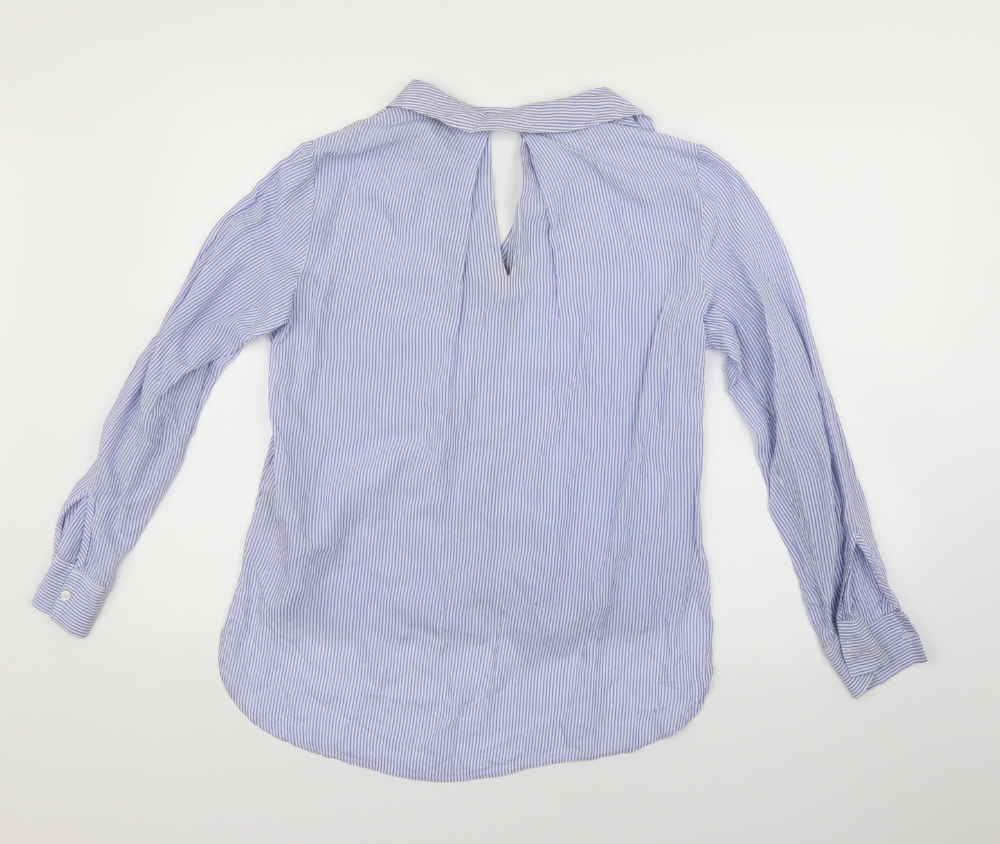 NEXT Womens Blue Striped  Basic Button-Up Size 12