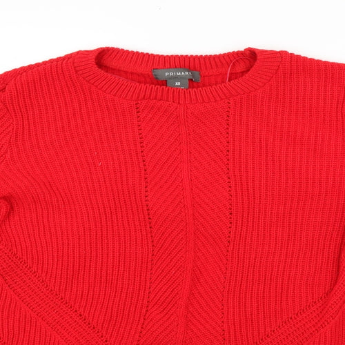 Primark Womens Red   Pullover Jumper Size XS