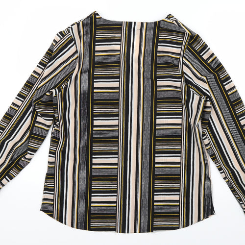 Papaya Womens Multicoloured Striped  Basic Button-Up Size 12